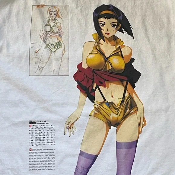 Anime t-shirt vintage style Faye valentine Arivintage.com (F&F) - Picture 1 of 2